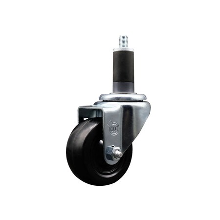 Service Caster 3'' SS Hard Rubber Wheel Swivel 1-1/4'' Expanding Stem Caster SCC-SSEX20S314-HRS-114